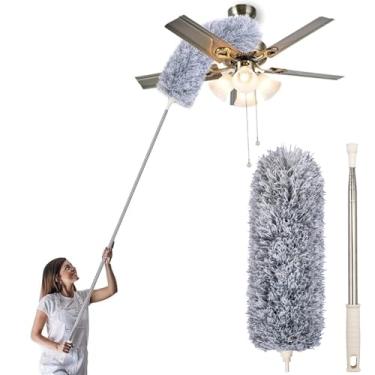 Imagem de Espanador De Pó Haste Extensivel 2,80 Metros Flexivel Microfibra Lavavel Cabo Ajustavel...