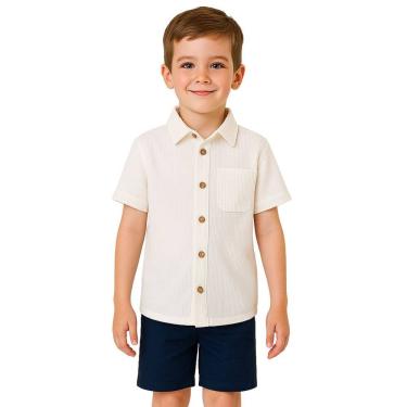 Imagem de Conjunto Infantil Camisa Anarruga e Bermuda Sarja Trick Nick