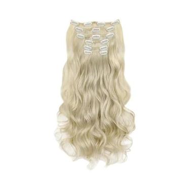 Imagem de Loira Preta 24 Polegadas Longas Extensões De Cabelo Sintético Reto 16 