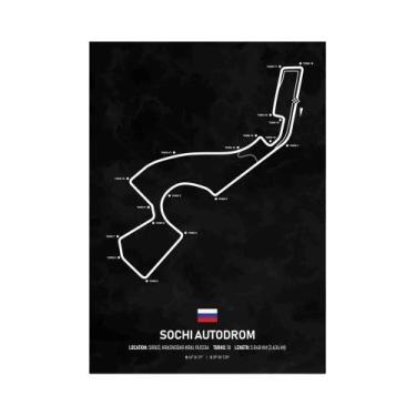 Imagem de 2024 Fórmula 1 Mapa De Pista Arte De Parede Pintura Em Tela Circuito D