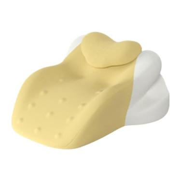 Imagem de KiBcsLic Travesseiro de cunha para posição pernas, travesseiro macio e versátil de espuma viscoelástica para deitar na cama para costas, escritório, Amarelo