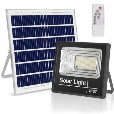 Imagem de Refletor Solar, Refletor Led 200w Externo, Luminária Refletor Placa Solar Holofote LED Super Potente 200W A Prova D'Água, Luz Solar com Controlo Remoto, Área Externa, Preto