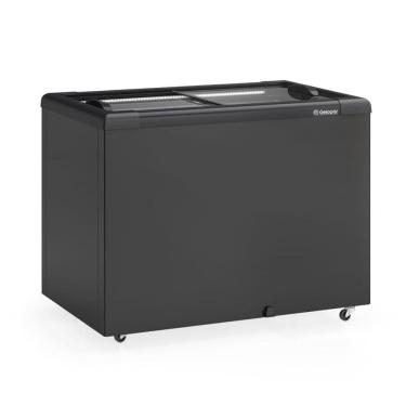 Imagem de Freezer Plano Vidro Reto Deslizante 295L GHD300LB All Black Gelopar 220V