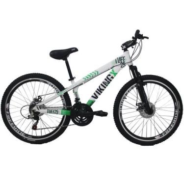 Imagem de Bicicleta Vikingx Preto Rosa TUFF25/30 Aero Aro 26 Cambios Importados 