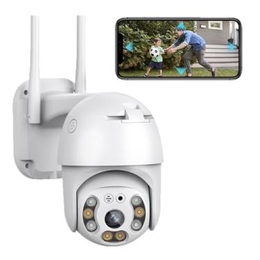 Imagem de Câmera De Segurança Externa WiFi De 3MP A 8MP Visão Noturna Colorida Inteligente IP66 À Prova D'água Detecção Humana Por IA Áudio Bidirecional PTZ Holofote Alarme Compatível Com Aplicação ICSEE(8MP Ca