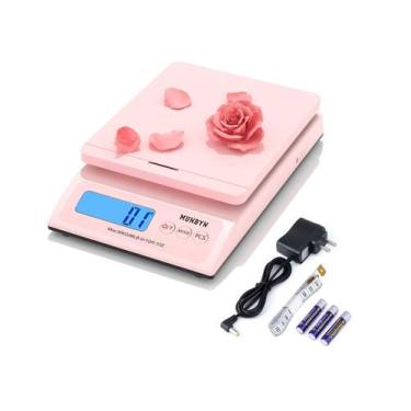 Imagem de Balança de transporte MUNBYN Accurate 30kg/1g com Hold/Tare/PCS rosa