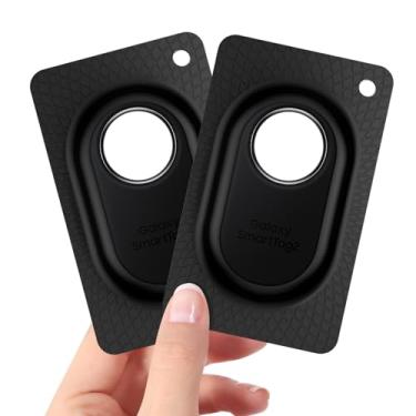 Imagem de SZJCLTD Pacote com 2 porta-carteira para Smart Tag 2, capa ultrafina para cartão Samsung SmartTag2, suporte para cartão Smart Tag 2 para bolsa, mochila, bolsa clutch (preto)