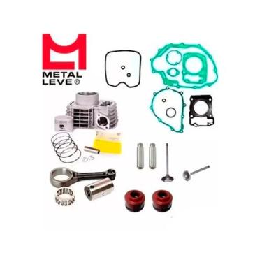 Imagem de Kit Cilindro PISTAO ANEIS Biela Válvulas Titan 150 Fan Bros - METAL LE