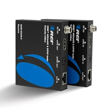 Imagem de OREI Balun Extensor Hdmi Earc E Spdif Somente Com Áudio Em Canais De Retorno Arco Cat5E/6/7 Até 300 Pés - Controle Poc, Cec
