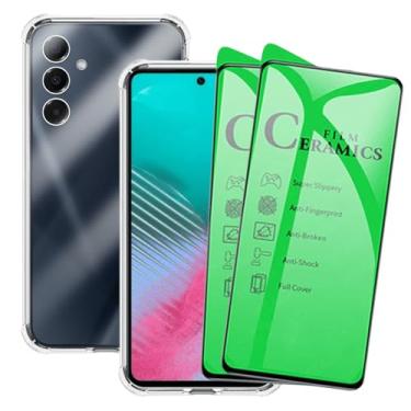 Imagem de Kit Proteção Galaxy M54, Capa Transparente TPU + 2 Películas de Cerâmica Anti Impacto, Proteção 9H