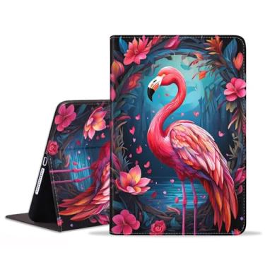 Imagem de FQTBCEARI Capa para tablet Samsung Galaxy Tab A9 Plus 11 polegadas 2023 (SM-X210/X216/X218), capa fina de couro PU com suporte para despertar/hibernar automaticamente - Flamingo
