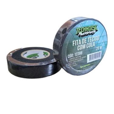Imagem de Fita tecido pano chicote elétrico c cola - 20m - Technoise