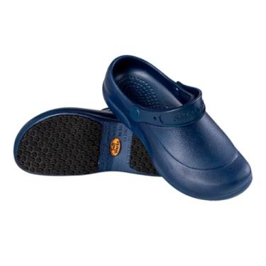 Imagem de Babuche Antiderrapante Limpeza Enfermagem Trabalho Resistente Macio Bb60 Marinho (Marinho, BR, Adulto, Faixa Numérico, 33, 34)