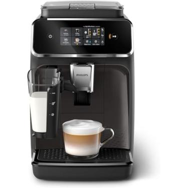 Imagem de PHILIPS 2300 Series Máquina espresso totalmente automática: 4 bebidas, ecrã táctil a cores modernas, sistema de leite LatteGo, SilentBrew, moinho 100% cerâmica, preto mate (EP2330/10)