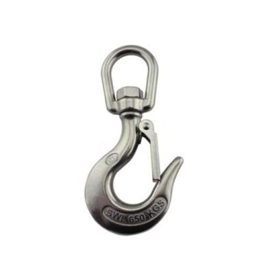 Imagem de Gancho Com Olhal Em Aço Inox Destorcedor 6mm Cabos Max 350kg - Abrolho