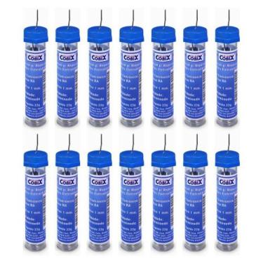 Imagem de Kit Fio de Estanho 63x37 (SnxPb) 1mm  Tubinho 22g 4m - HIKARI, 50 peça