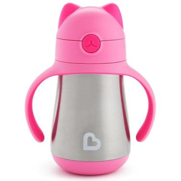 Imagem de Copo Térmico Inox com Canudo Cool Cat Rosa, Munchkin, Rosa