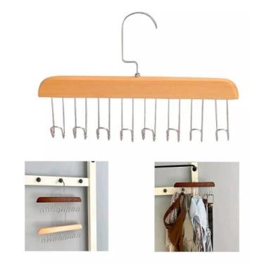 Imagem de Cabide Plástico Com 8 Ganchos Organizador Armário Closet - Clink