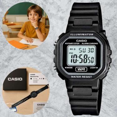 Imagem de Relógio Casio Retrô Infantil Digital LA-20WH Resina LED Alarme Cronômetro Resistente Água Escolar Prático Leve Luz Led