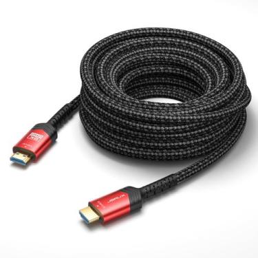 Imagem de Cabo HDMI JSAUX 4K Fibra Óptica 30m 18Gbps HDMI 2.0 de alta velocidade