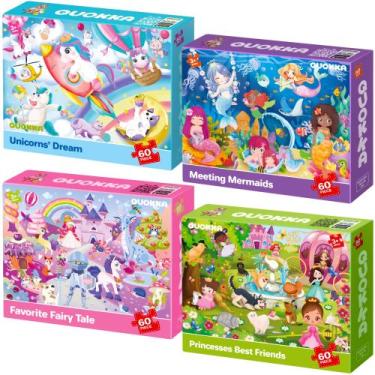 Imagem de Conjunto de quebra-cabeças QUOKKA Unicorn Princess Animals Kids 4-8 an