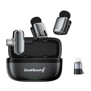 Imagem de Microfone de lapela sem fio ZealSound M6S-US para iPhone