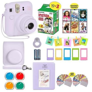 Imagem de Câmera Fujifilm Instax Mini 12 roxa com 20 folhas de filme