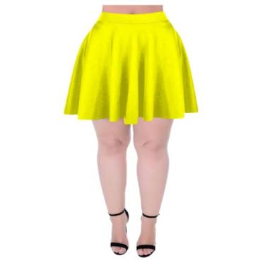 Imagem de Saia Rodada Godê Roupa feminina - topbrasil , Amarelo, M