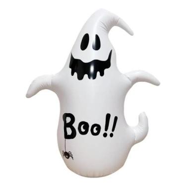 Imagem de Decoração Fantasma Inflável Halloween João Bobo Com Led - MHR