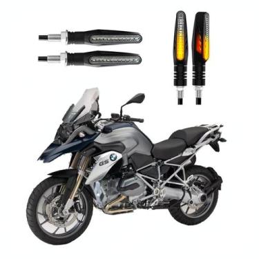 Imagem de KIT 4 Setas Sequenciais Modelo P25B Slim / Palito Para Moto BMW R1200 