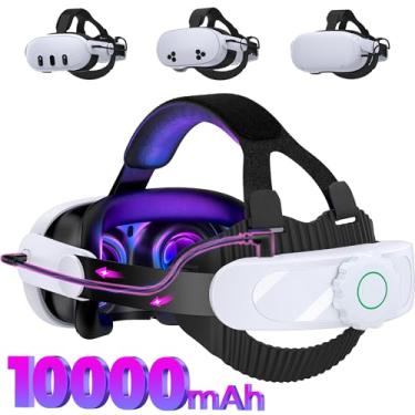Imagem de Battery HeadStrap Compatible with Oculus Meta Quest 3S/Quest 3/Quest 2, 10000mAh VR Headset Strap Quest 3S Replacement Enhanced Comfort Sega Dreamcast Games