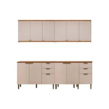 Imagem de Cozinha Modulada Completa Selene 4 Peças (2Balcões+2Aéreos) CP21 Jequi