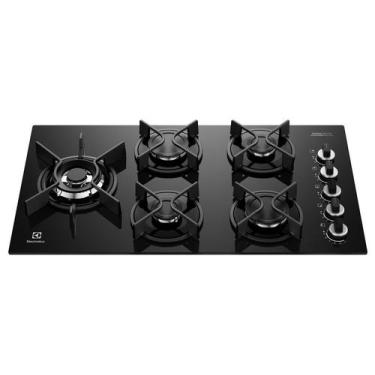 Imagem de Cooktop 5 Bocas a Gás GLP Electrolux Preto Super Automático Expert KE5