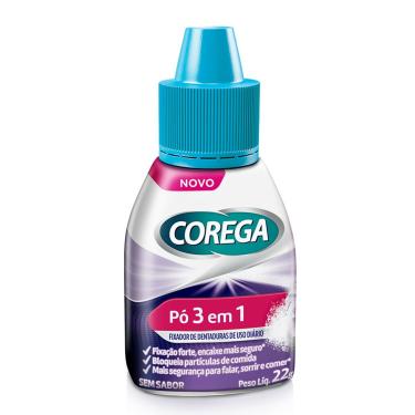 Imagem de Pó Fixador De Dentadura Corega 3 Em 1 Sem Sabor 22g