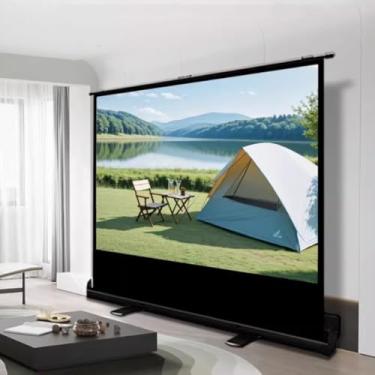 Imagem de Tela Do Projetor Pull Down 20/60 Polegadas Tela De Projeção Para Carro Tela De Projetor De Mesa Mini Tela De Filme Autoportante Pull-out, 20"-4:3