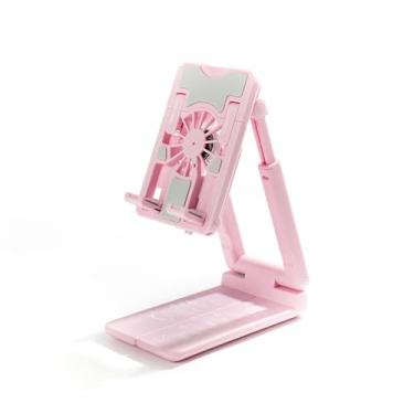 Imagem de ZLYLVRC Suporte de telefone multifuncional 3 em 1, ventilador de resfriamento portátil, suporte de telefone ajustável e gimbal de selfie, suporte dobrável universal para smartphones (preto/verde/rosa