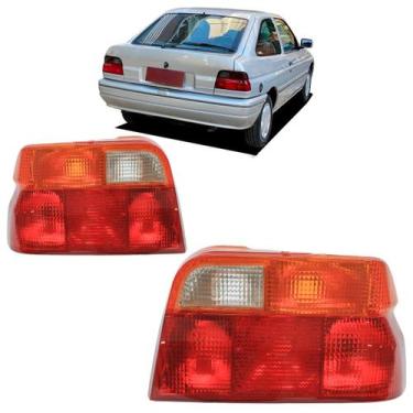 Imagem de Lanterna Traseira Escort 1993 1994 1995 1996 Tricolor Estriada Acrílic