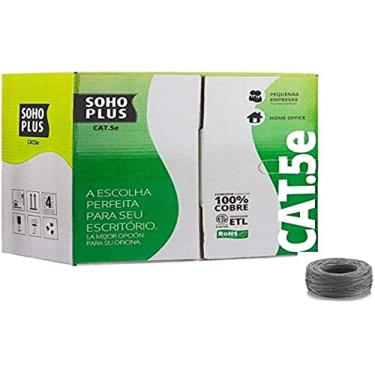 Imagem de Caixa de Cabo de Rede Lan Utp Cat5e Caixa 305 mts Soho Plus 100% Cobre