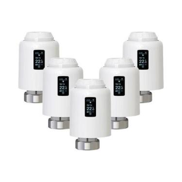 Imagem de Termostato Inteligente Wifi Tuya TRV Atuador De Válvula De Radiador Co