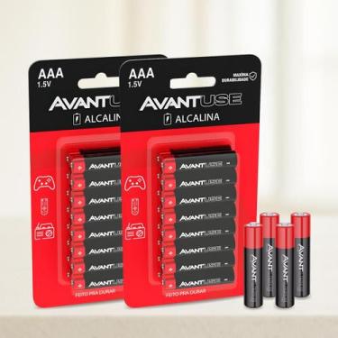 Imagem de Kit 32 Pilhas Alcalina Palito AAA 1.5v Cod: 408030032-2 Avant Use
