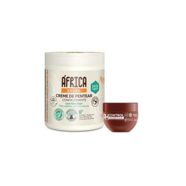 Imagem de Kit apse creme de pentear baobá africa 500g e máscara ph control 280g