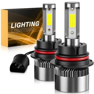 Imagem de WISONDAP 9007/HB5 feixe alto/baixo 6500K branco frio, 60.0000LM 900% mais brilhante, substituição de backup Plug & Play IP68 à prova d'água com 2 peças 194 168 T10 2825 lâmpada LED para luz interior