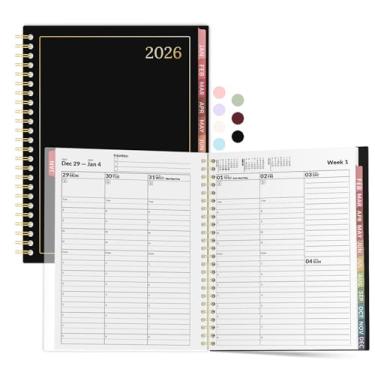 Imagem de Agenda de agendamentos 2026, agenda diária semanal e mensal da Forvencer (janeiro de 2026 a dezembro de 2026), 15 x 20 cm, agenda horária com incrementos de 30 minutos, planejamento de capa flexível