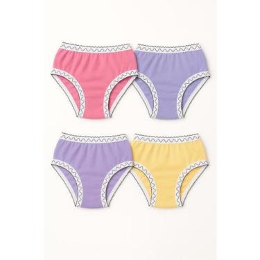 Imagem de Kit 10 Calcinhas Infantil 85% Algodão - Malaysia Collection, Tam GG ve