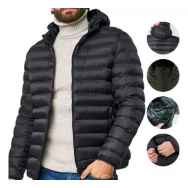 Imagem de Jaqueta Puffer Bobojaco Corta Vento Frio Casaco Capuz Nylon - Amigos S