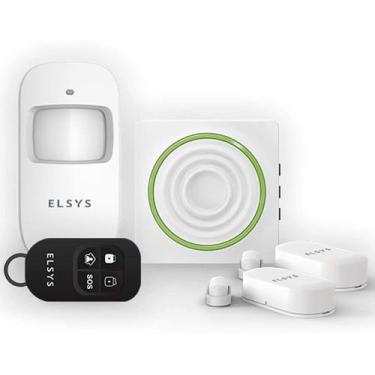 Imagem de Kit De Alarme Wifi Elsys Com Sebsores Sem Fio com App, Google E Alexa 
