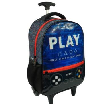 Imagem de Mochila Escolar Grande Gamer De Rodinhas Menino Top - Lontchi