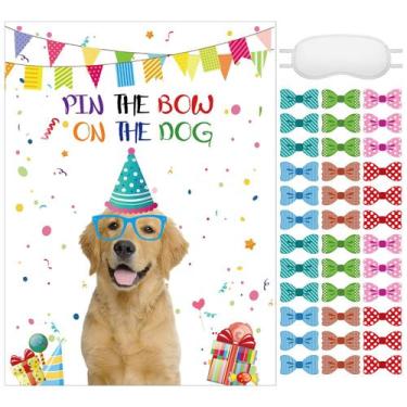Imagem de Jogo de festa Yinder Pin The Bow on The Puppy Dog 38 unidades
