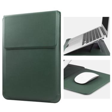Imagem de Capa de couro para laptop HoYiXi de 14 polegadas com suporte verde