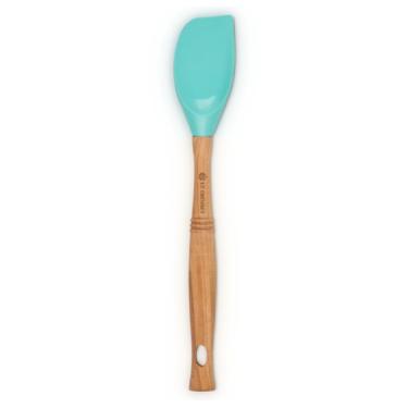 Imagem de ESPÁTULA LE CREUSET VÊNUS SAUTE SILICONE CABO EM MADEIRA AZUL COOL MINT 93008300496001
